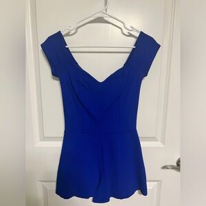 Charlotte Russe Royal blue Romantic short jumpsuit size M